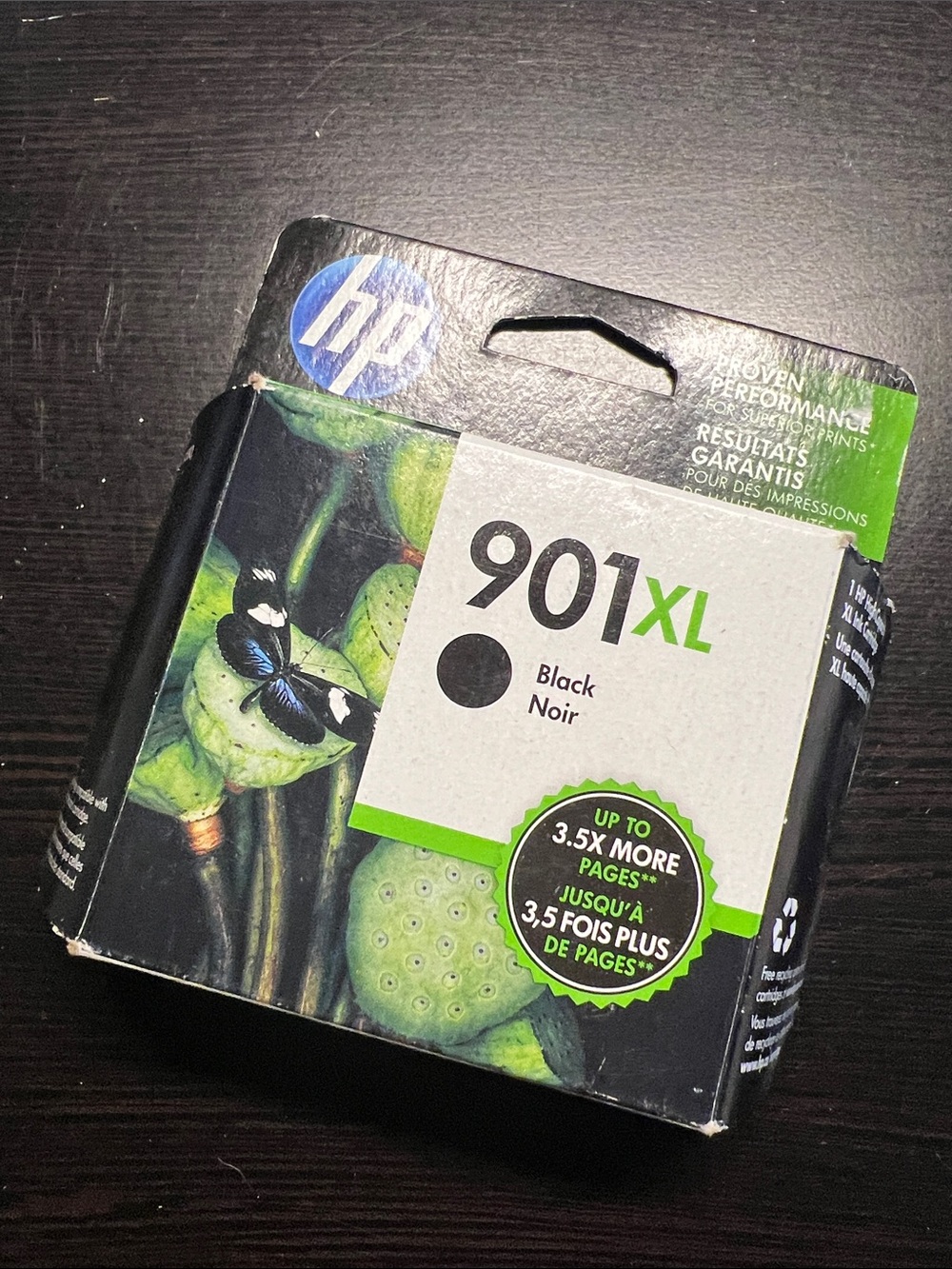 HP 901XL Black Ink sealed July 2017
